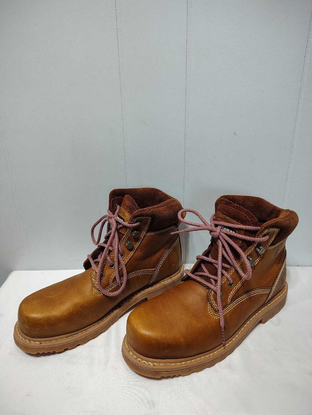 Hawx Trooper Safety Boots Wide Tan Pink Size 8.5C - Picture 2 of 7